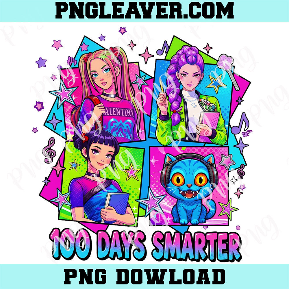 100 Days Smarter K Pop Png, Saja Girls Bands Png, Derpy Tiger Png