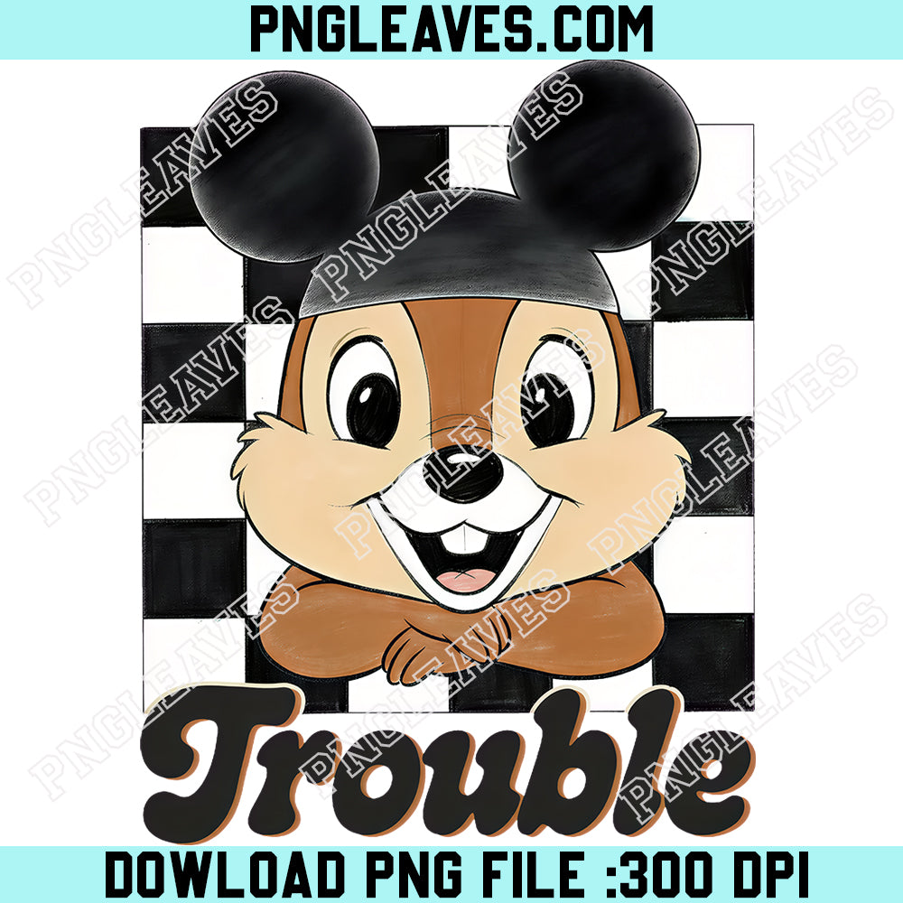 Chip And Dale Double Trouble Checkered PNG, Disney Couple PNG, Disney Family PNG