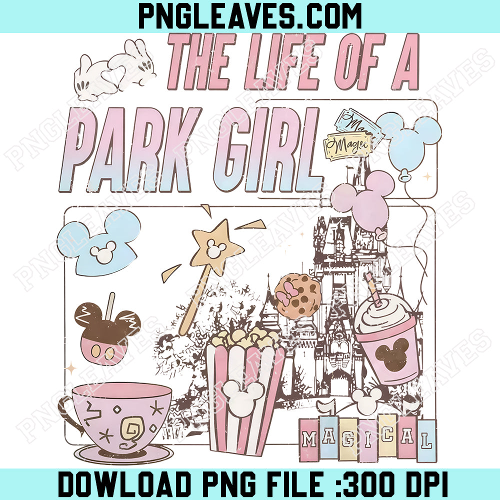 The Life Of A Park Girl Disney Castle Png, Retro Pastel Best Day Ever Png