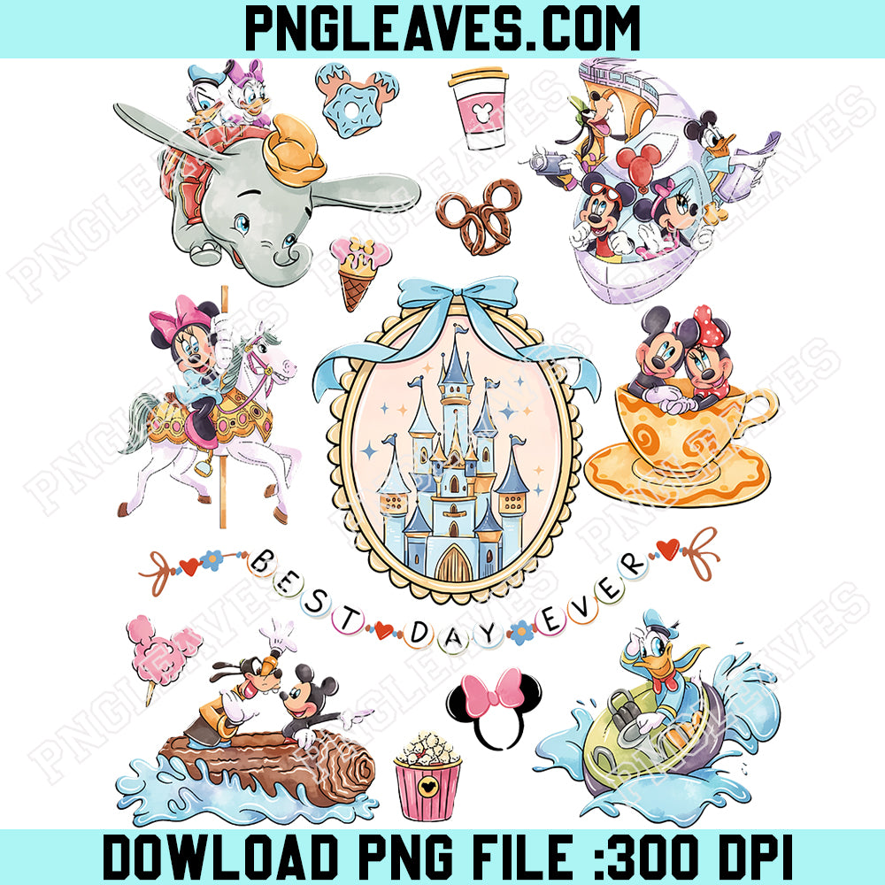 Coquette Bow Disney Best Day Ever Png, Disney Family Vacation Png, Disneyworld Png