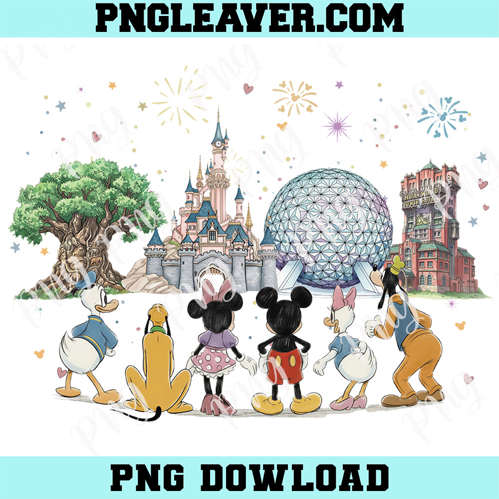 Mickey and Friends Long Sleeve Png, Disneyworld EpcotPngt, Disneyland Trip Png