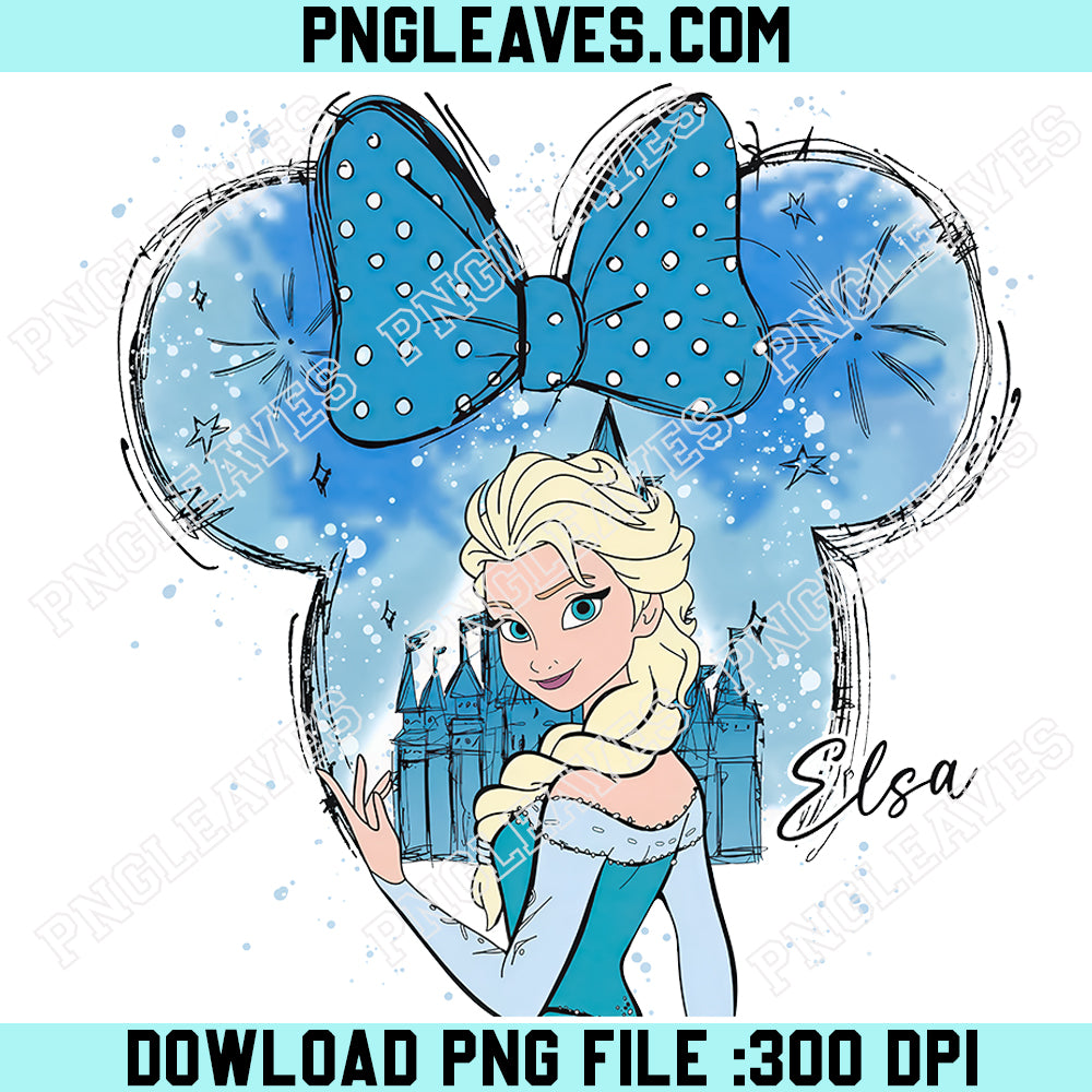 Frozen Elsa Disney Png, Minnie Ears Elsa Png, Elsa Trip Princess Castle Png