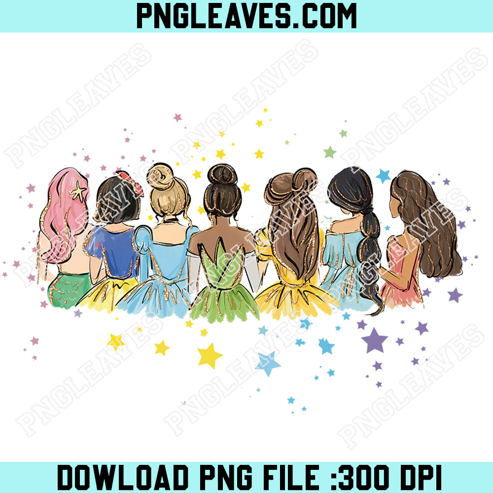 Retro Disney Princess Watercolor PNG, Watercolor Princess PNG, Disney Trip PNG