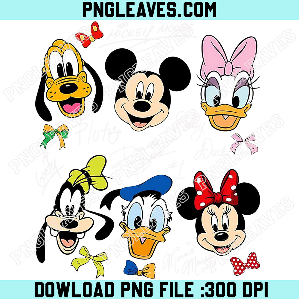 Vintage Cartoon Friends PNG, Retro Character Collage Sublimation Design, Magical Digital Downloa