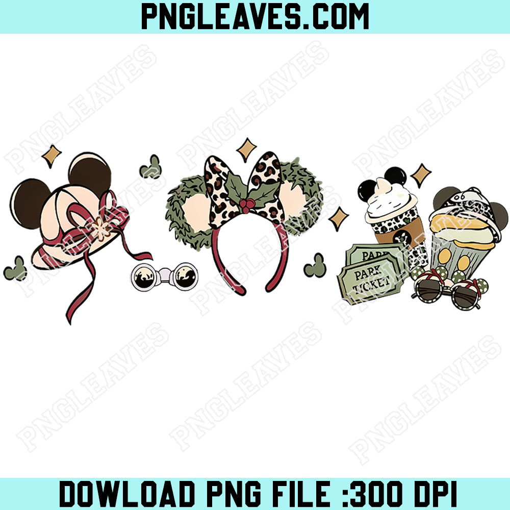 Coquette Bows Mickey Friends Leopard Animal Kingdom Png, Disney Let's Get Wild Png
