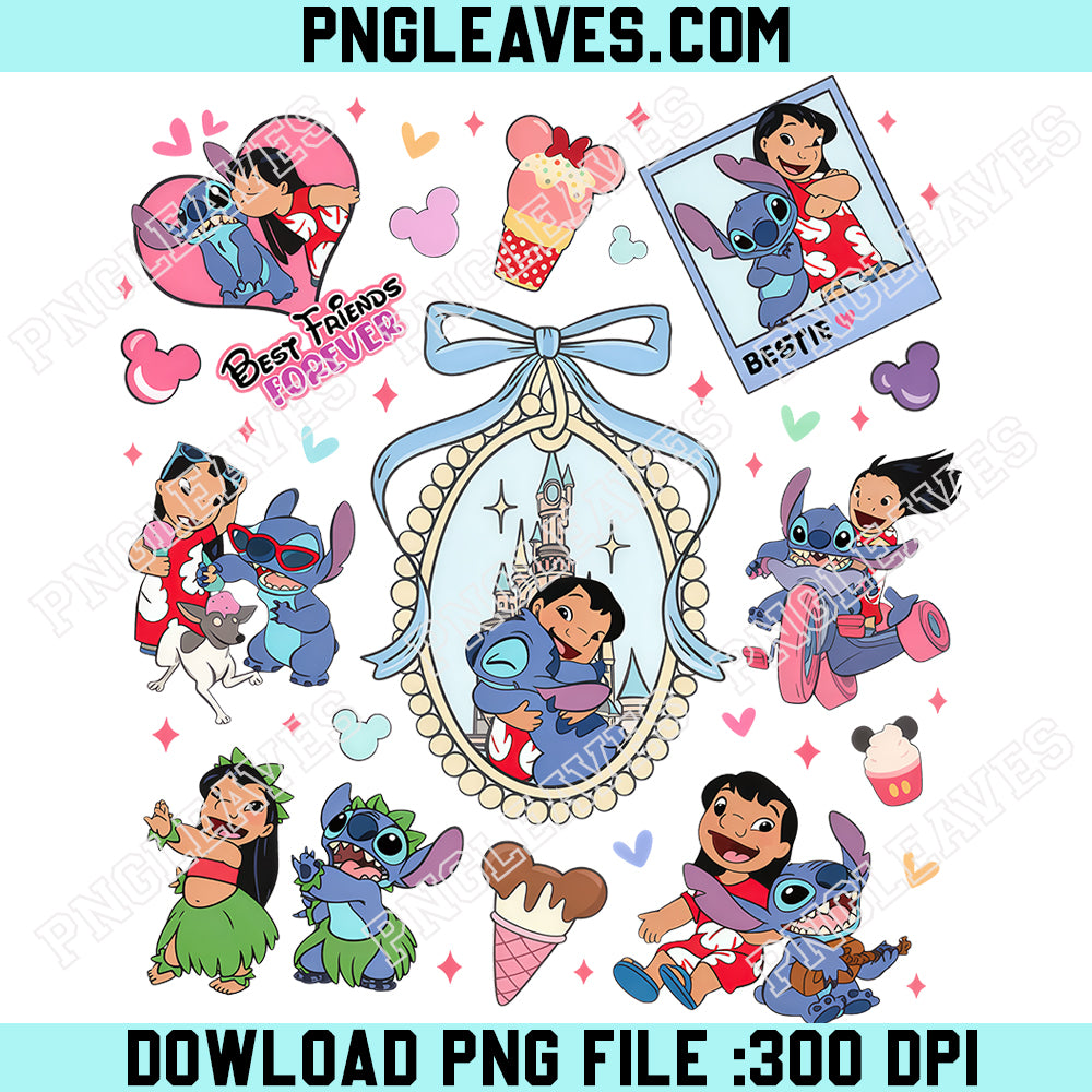 Cute Bow Lilo And Stitch PNG, Cute Disney PNG, Disneyland Trip PNG