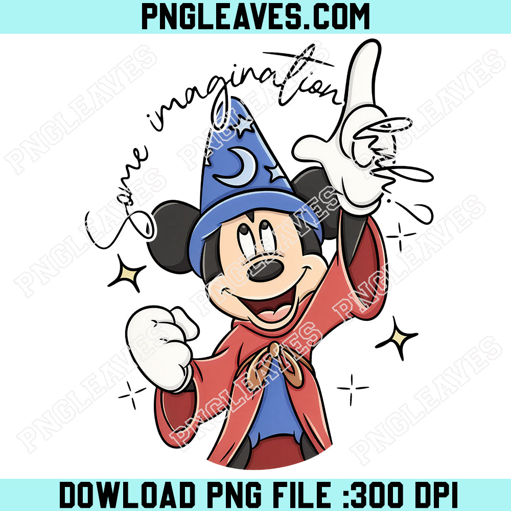Fantasia Sorcerer Mickey Wizard Disney Girl PNG, Some Imagination Huh Mickey Disney Fantasia PNG