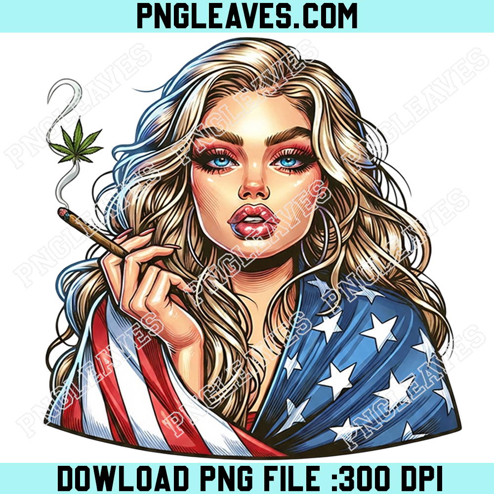 Canabis 4th of July Png, Patriotic Png, Red White Blue Png Marijuana America Png