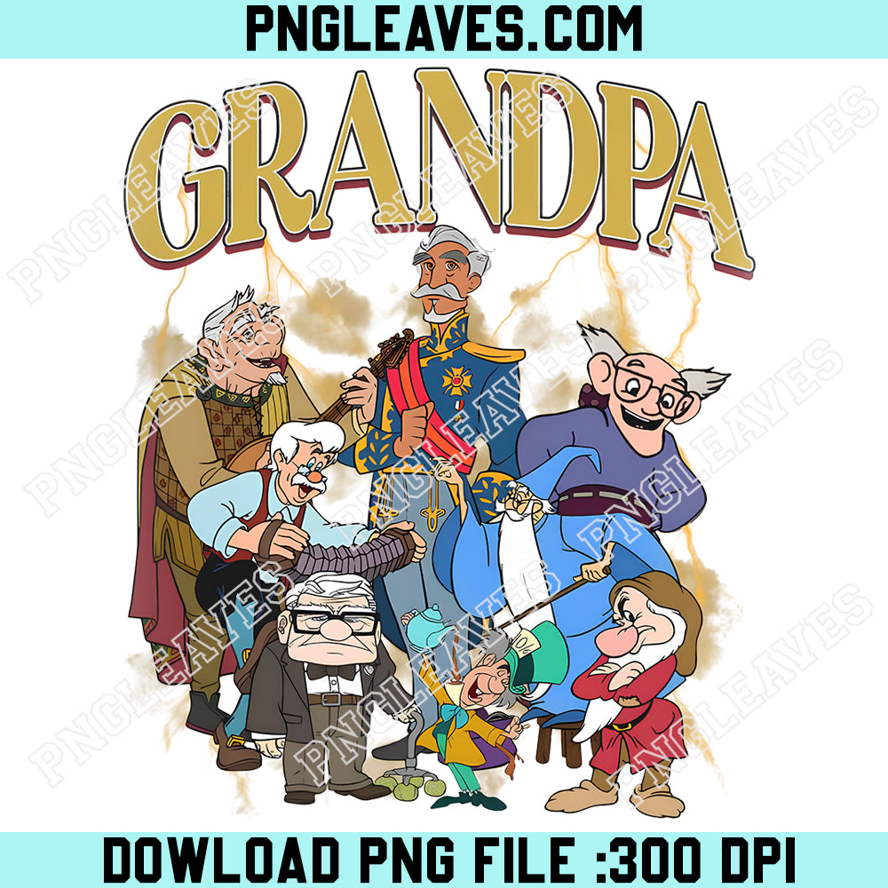 Disney Grandpa PNG, Classic Cartoon Grandpa PNG, Father Day Gift For Grandpa PNG