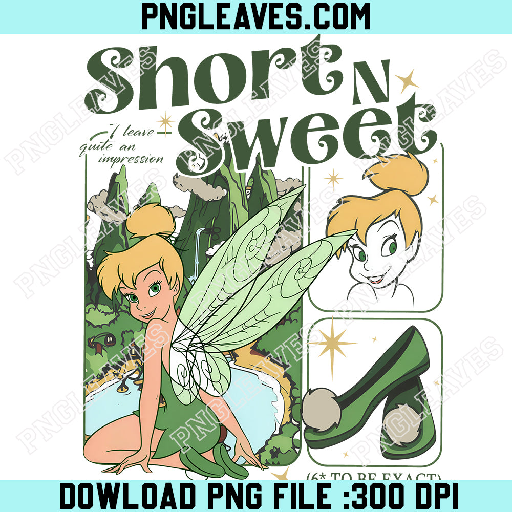 Disney Peter Pan Tinker Bell PNG, Short and Sweet PNG, Retro Tinkerbell Disney Princess PNG