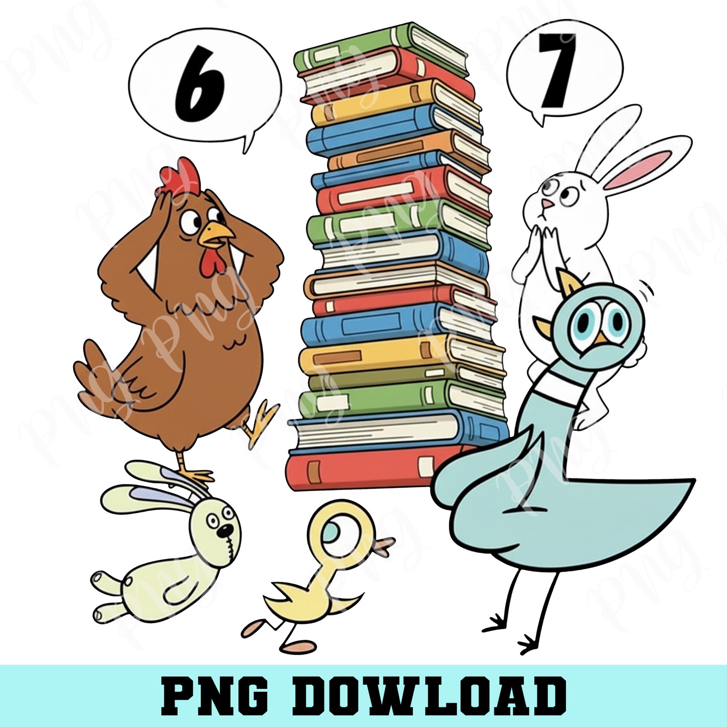 Teacher 67 PNG, Elephant Piggie Children's Books Png,Teacher Six Seven 67 Trend Png