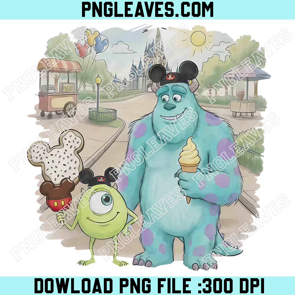 Funny Pixar Monster Inc Sulley Mike Disneyland Snack PNG, Epcot World PNG, In My Snack PNG
