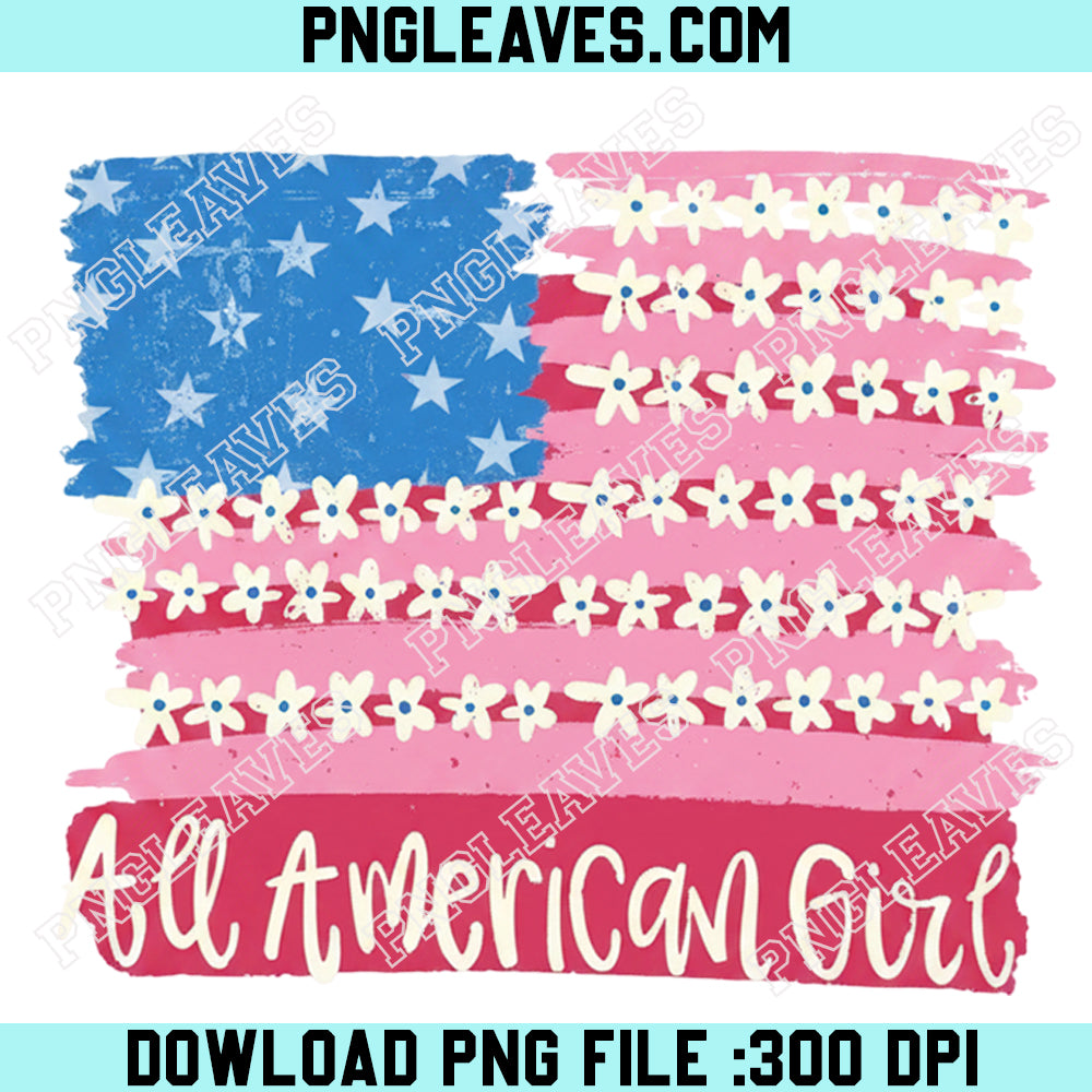 All American Girl Pink PNG, American Flag Patriotic PNG, American Made Png