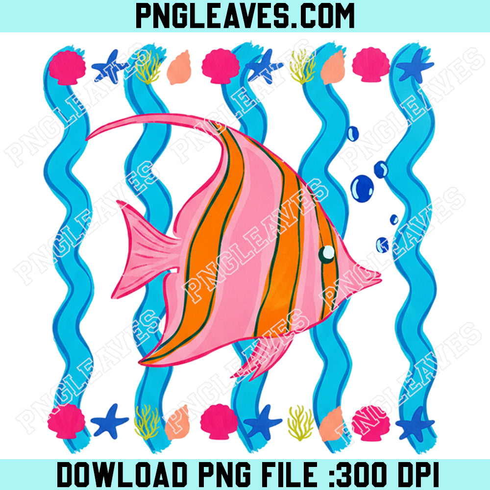 Angel Fish PNG, Fish Summer Spring Png, Whimsy Girly Png, Stripes Png