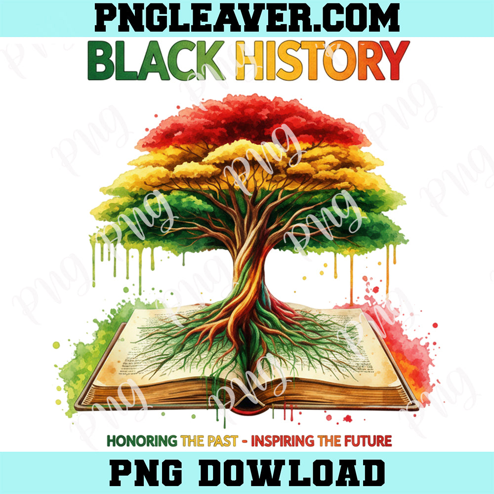 Black History Book Tree Png, Black History Heritage Roots Legacy Pride Png