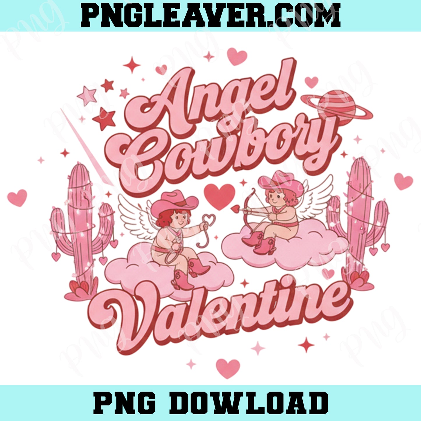 Angel Cowboys Valentine Boys Png, Cowboy Valentine Png, Valentines Sublimation Designs