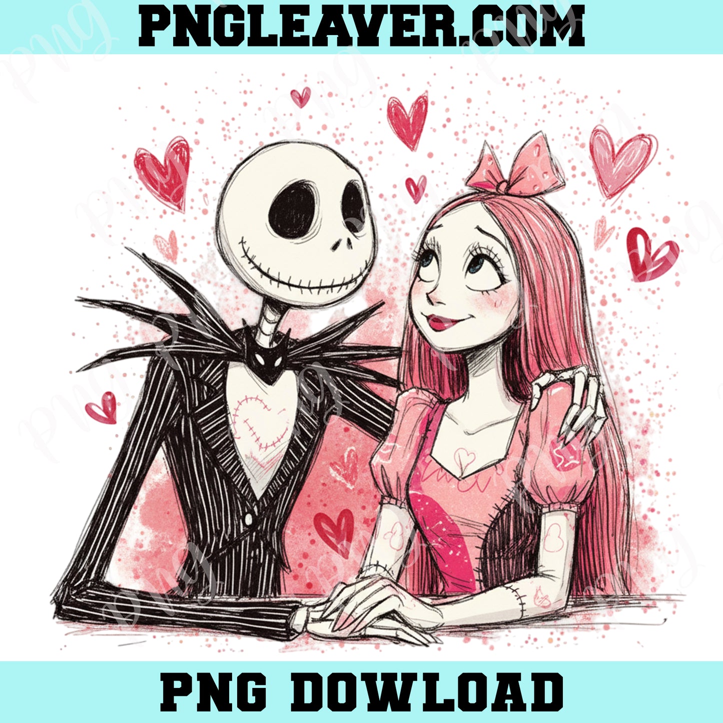 Nightmare Valentine Png, Cartoon movies Valentine Png, Valentine Couple PNG, Valentine's Day