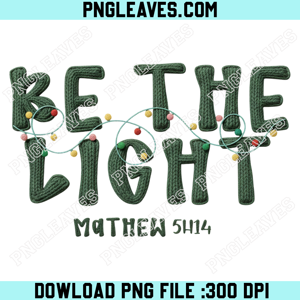 Christmas Be The Light PNG, Be The Light PNG, Merry Christmas PNG, Retro Christmas png