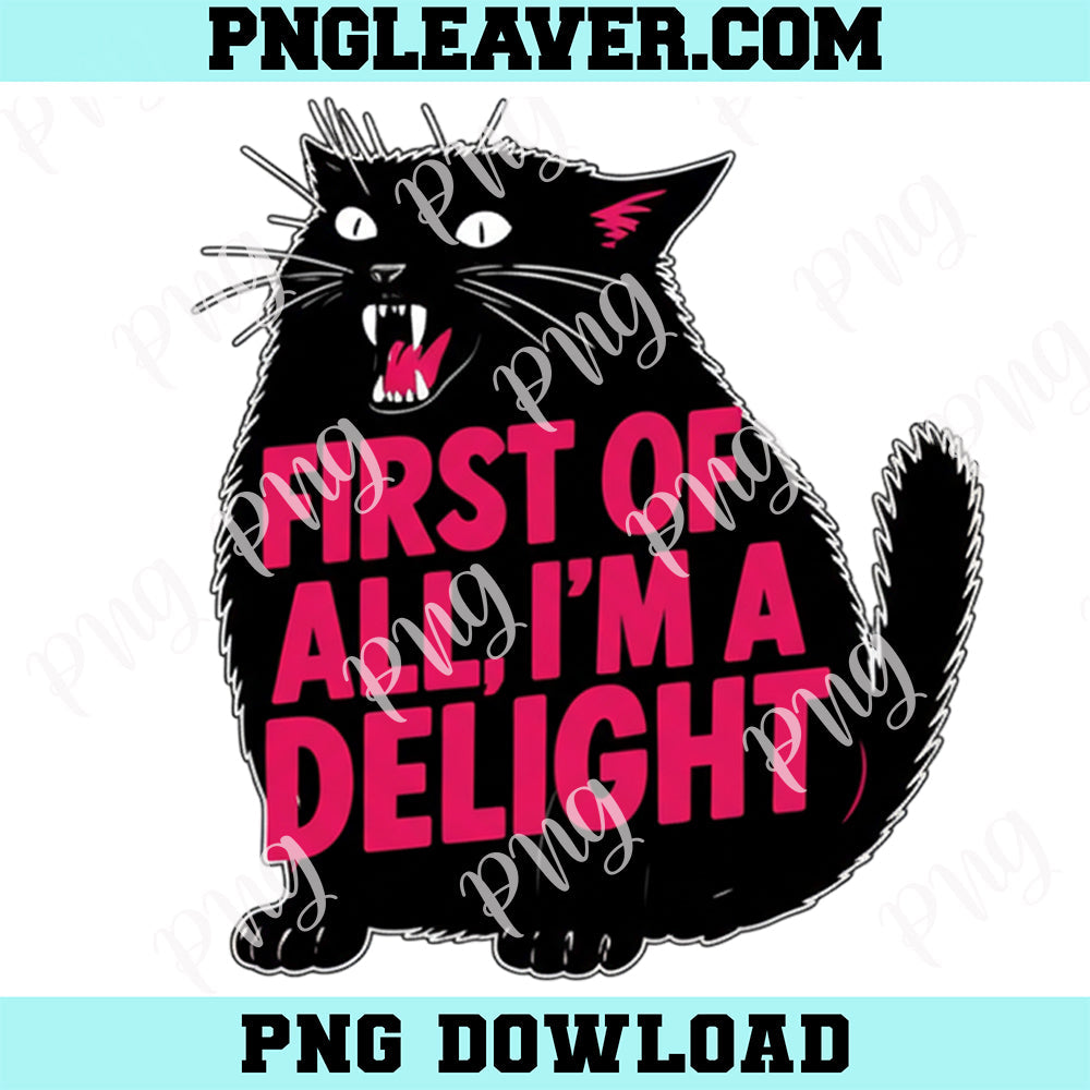 First of All I'm a Delight Roaring Black Cat Png, Black Cat Png