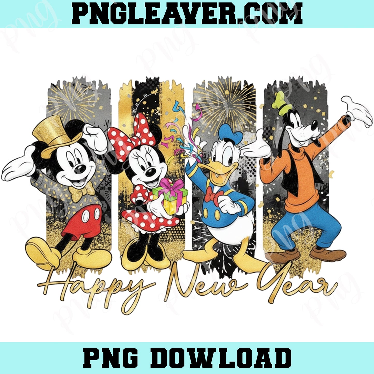 Funny Mouse And Friends New Year PNG, Happy New Year 2026 Png