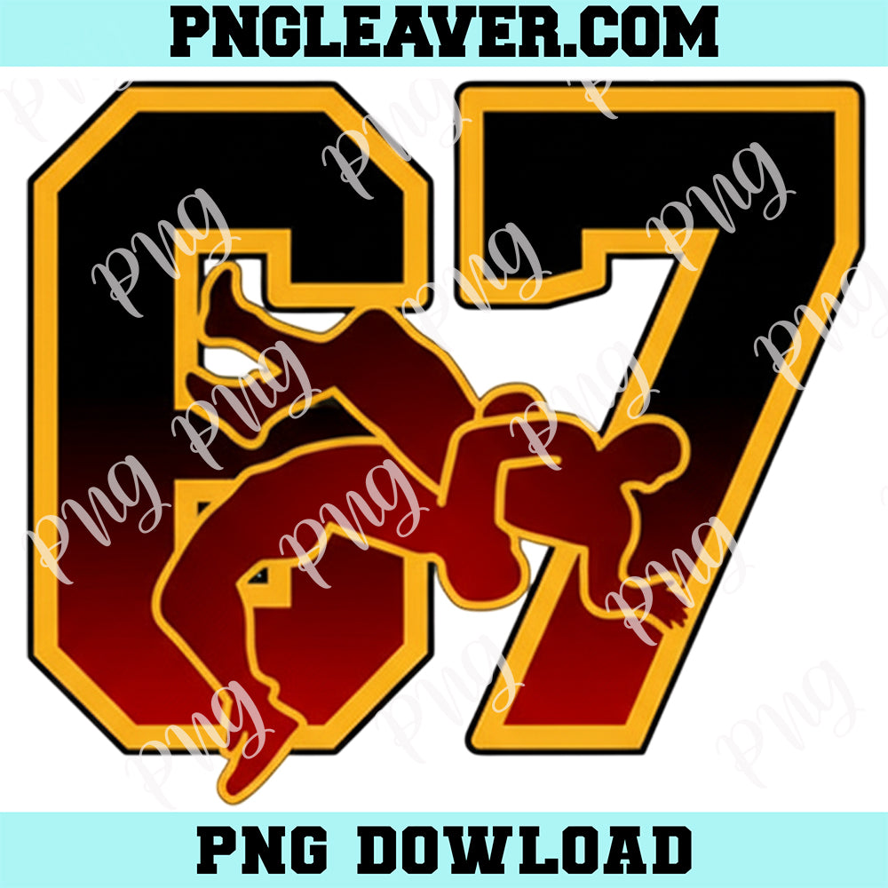 Funny Wrestling 67 Six Seven Png, 67 Six Seven Design Png