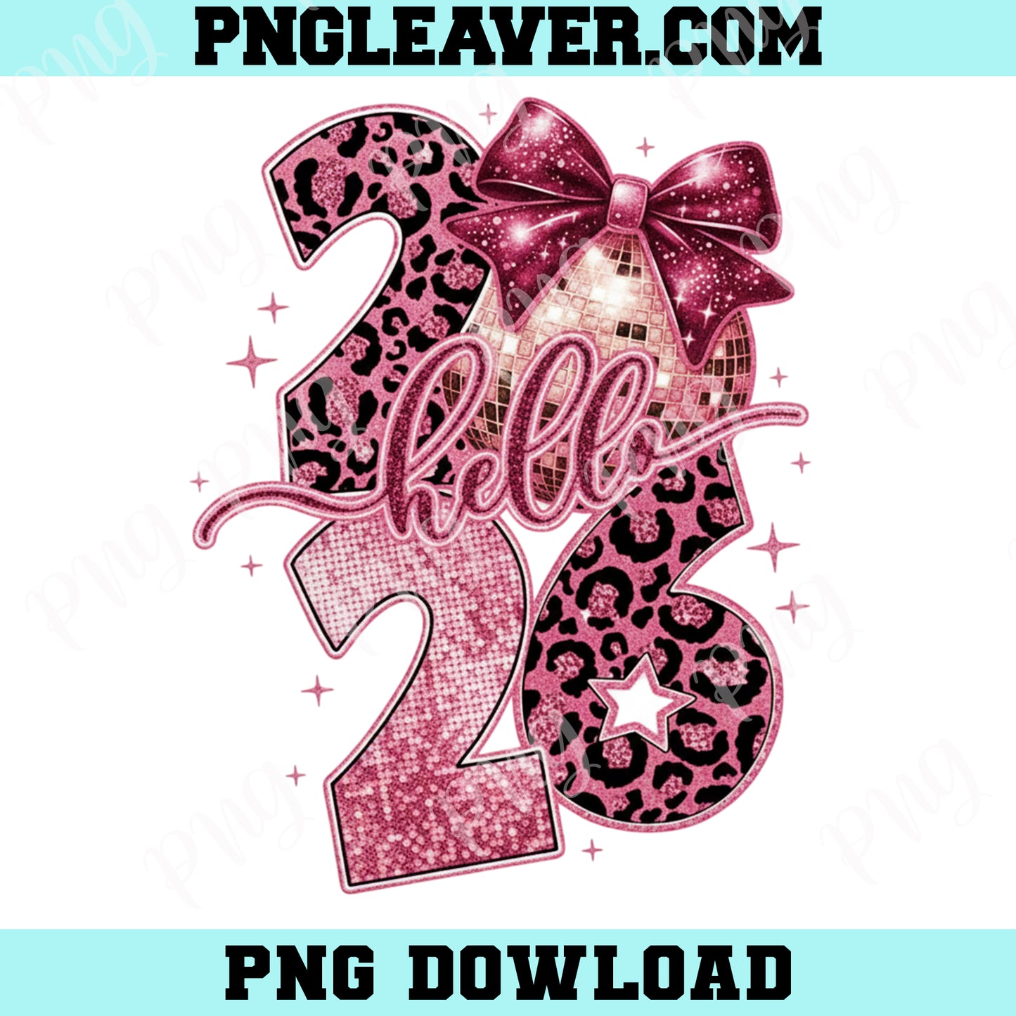 Happy New Year 2026 Png, Trendy New Year’s Eve Png, Black Gold Sequins Glitter PNG
