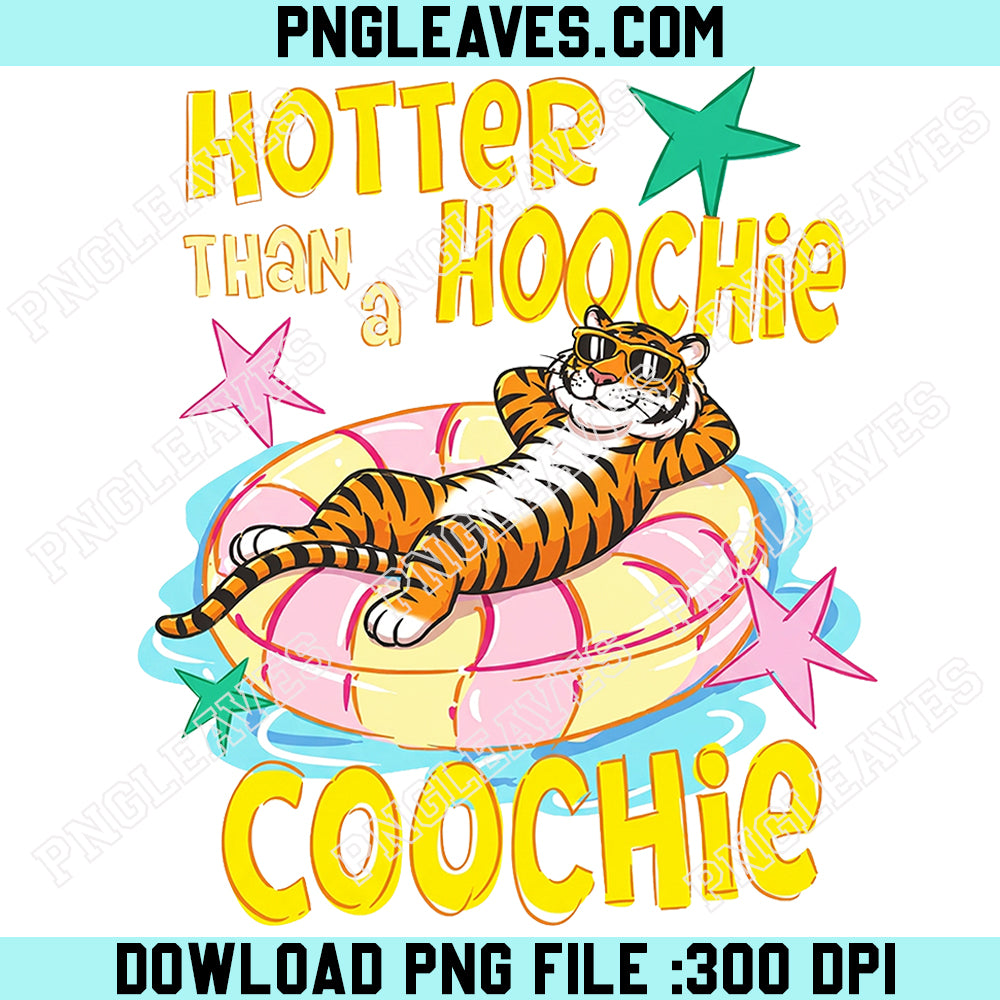Summer Tiger Png, Hotter Than A Hoochie Coochie Png, Retro Tiger Png