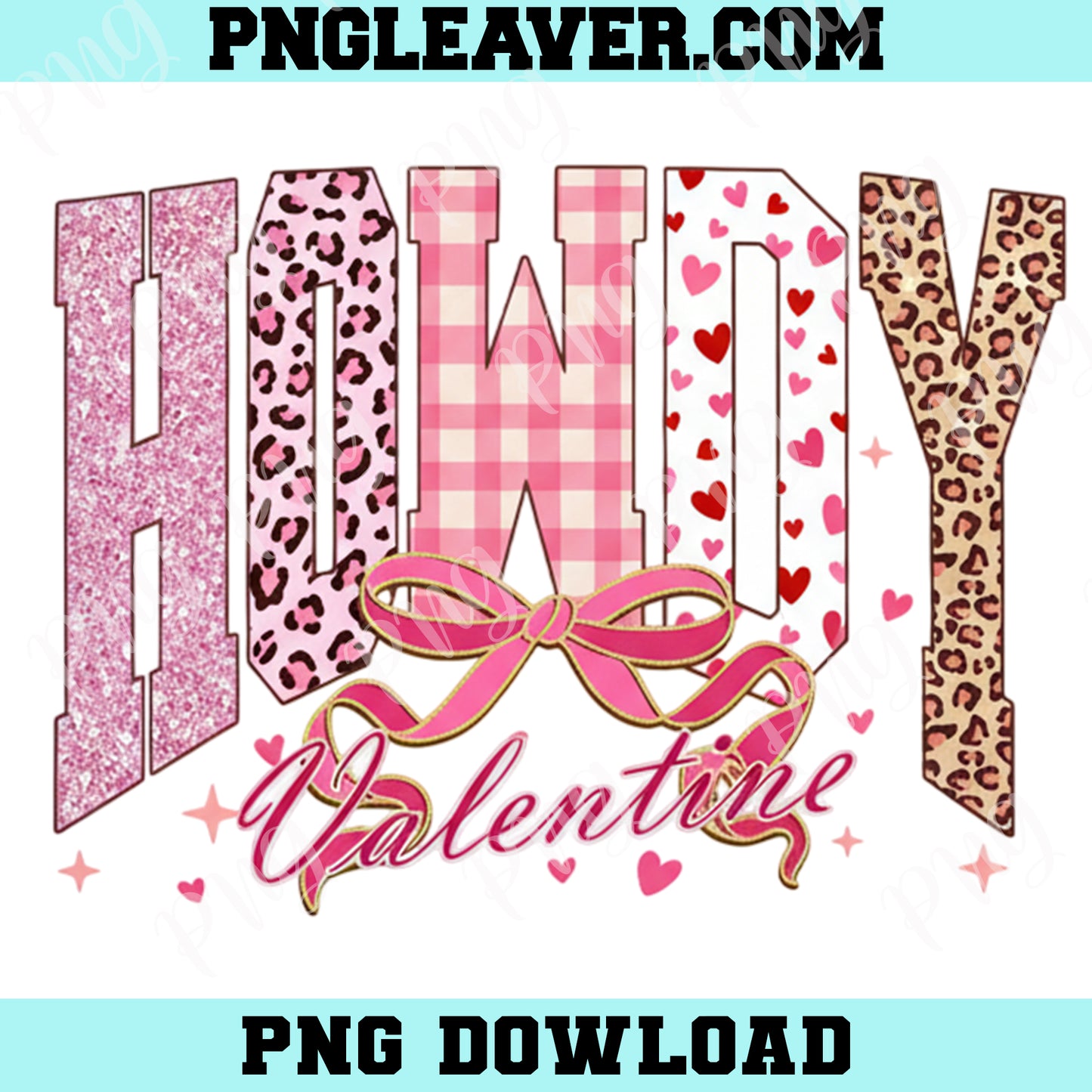 Howdy Valentine Leopard Pink Png, Valentine Cowboy Western PNG, Howdy Heart Love Png