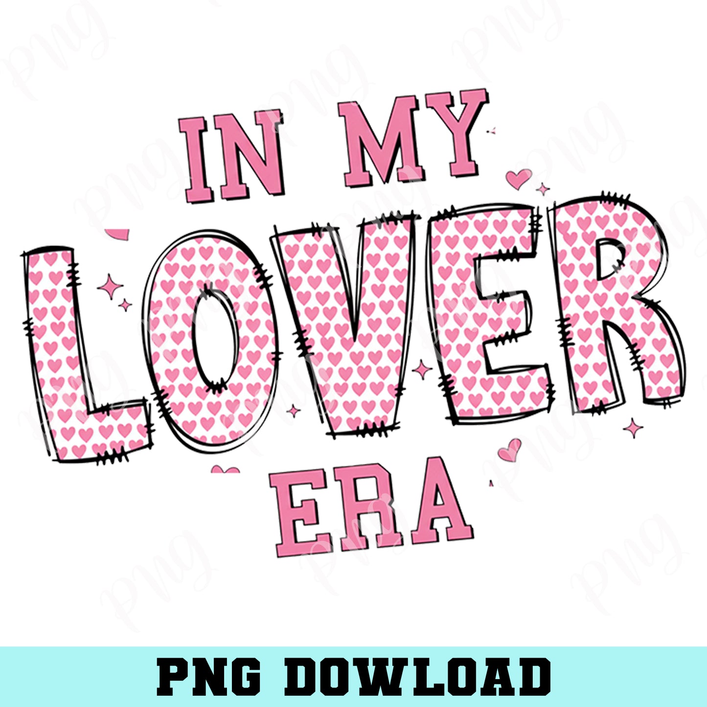 In My Lover Era Heart Png, Retro Valentine's Day Png, Valentines Day Png