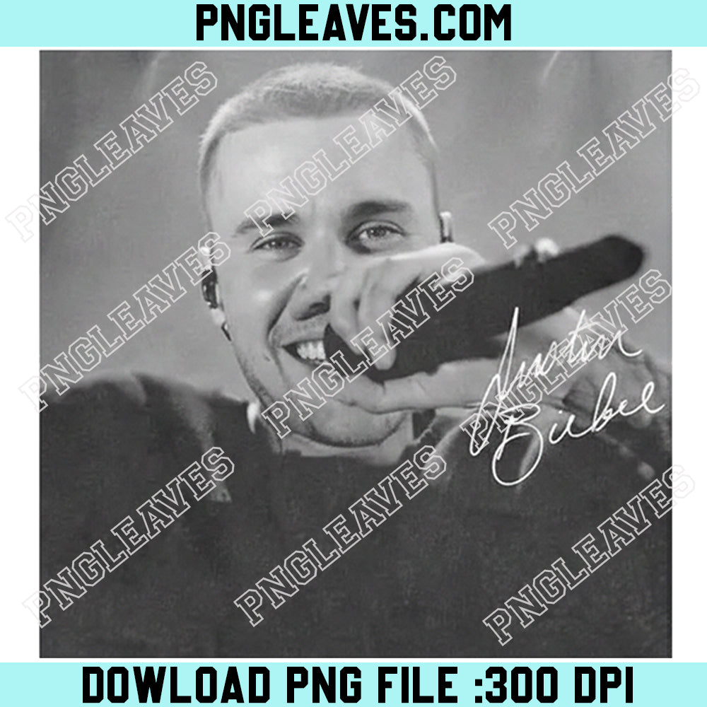 Justin Bieber Live DAISIES Png, Justin Bieber Retro Music Png