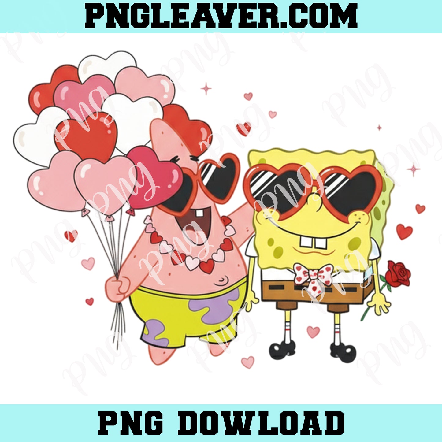 Love SpongeBob Png, Sponge Bob PNG, Valentine Cartoon Character Png, Love SpongeBob Funny Cartoon Png
