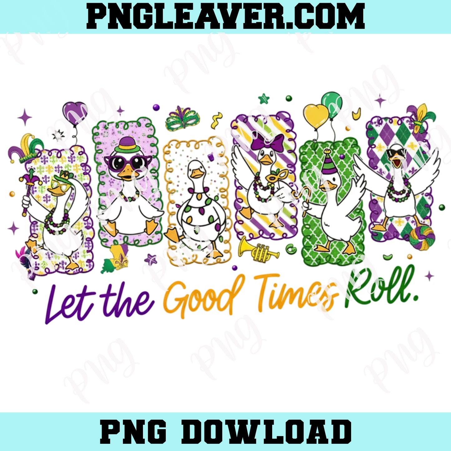 Silly Goose Mardi Gras PNG, Mardi Gras PNG, Parade Apparel Design Png