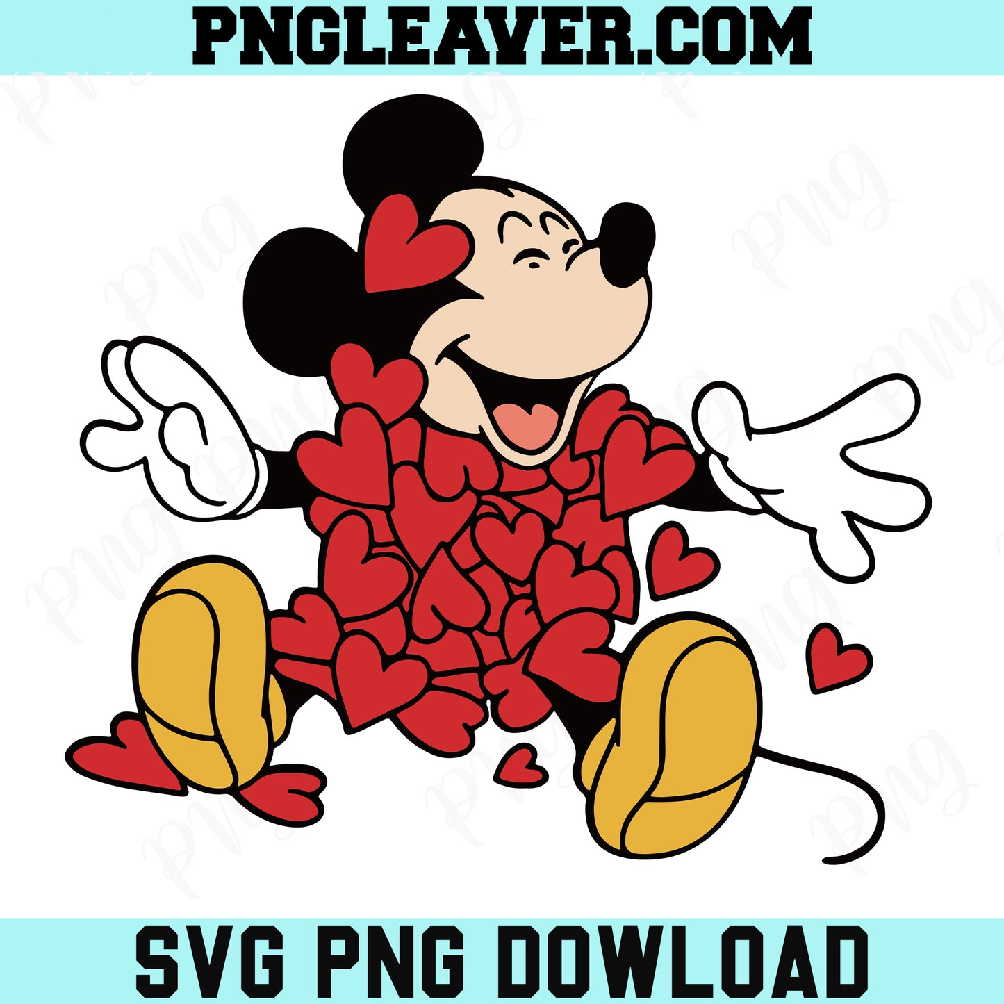 Mickey Love Valentines Day Svg, Mickey There Are Many Hearts Svg