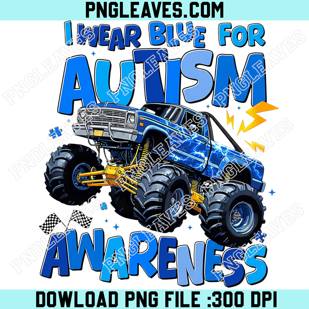Monster Truck Autism Awareness Png, Kids Monster Truck Png, Autism Awareness Png