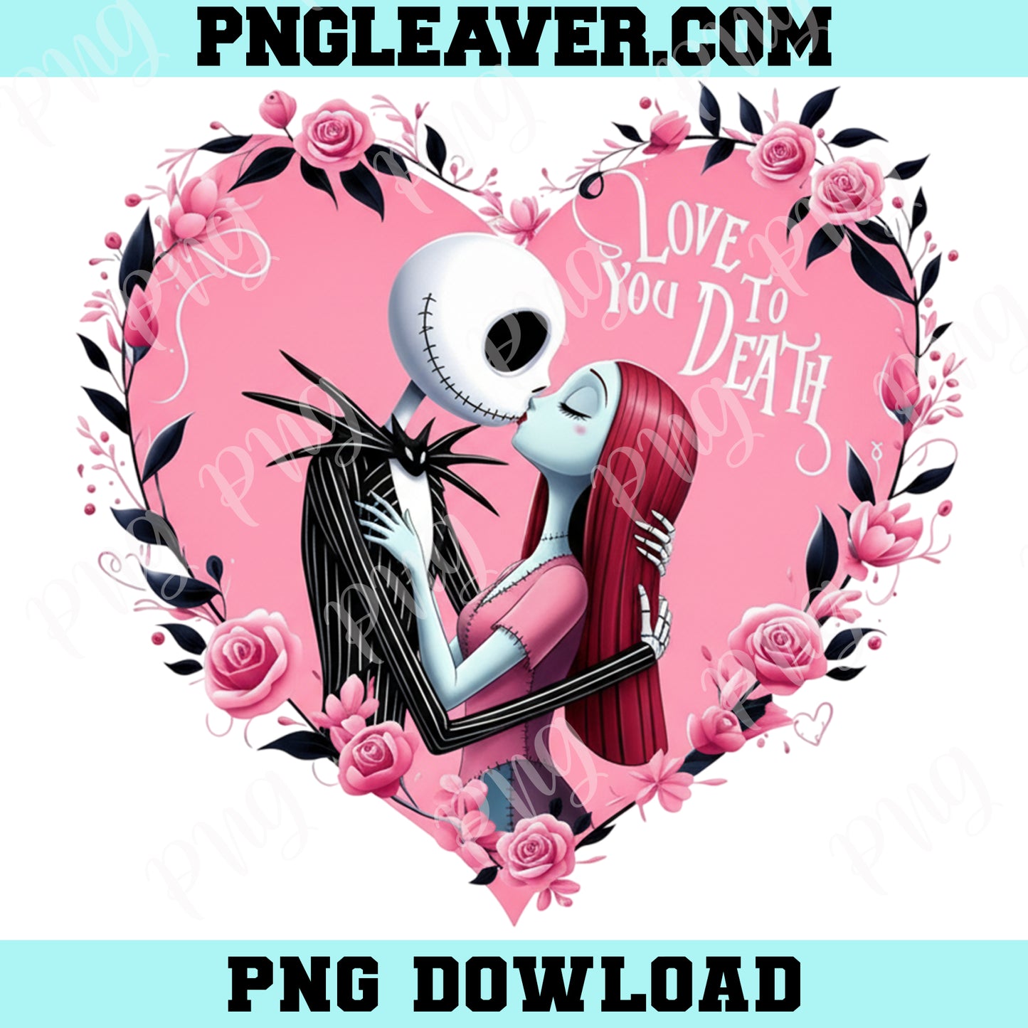 Nightmare Valentine Couple Heart Png, Valentine Movie Couple Png, Halloween Nightmare Friends Png
