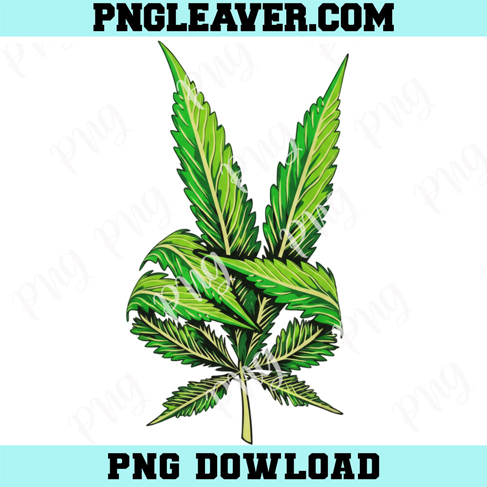 Peace Weed Leaf PNG, Marijuana Leaf Hand Peace Sign PNG, 420 Cannabi Png