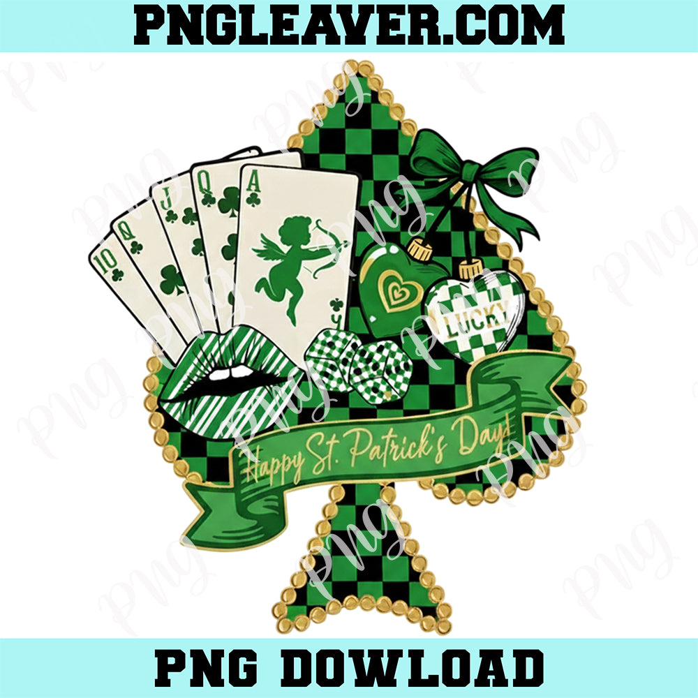 Playing Cards St Pattys Png, Blessed Vibes Png, Not Lucky Simply Blessed Png