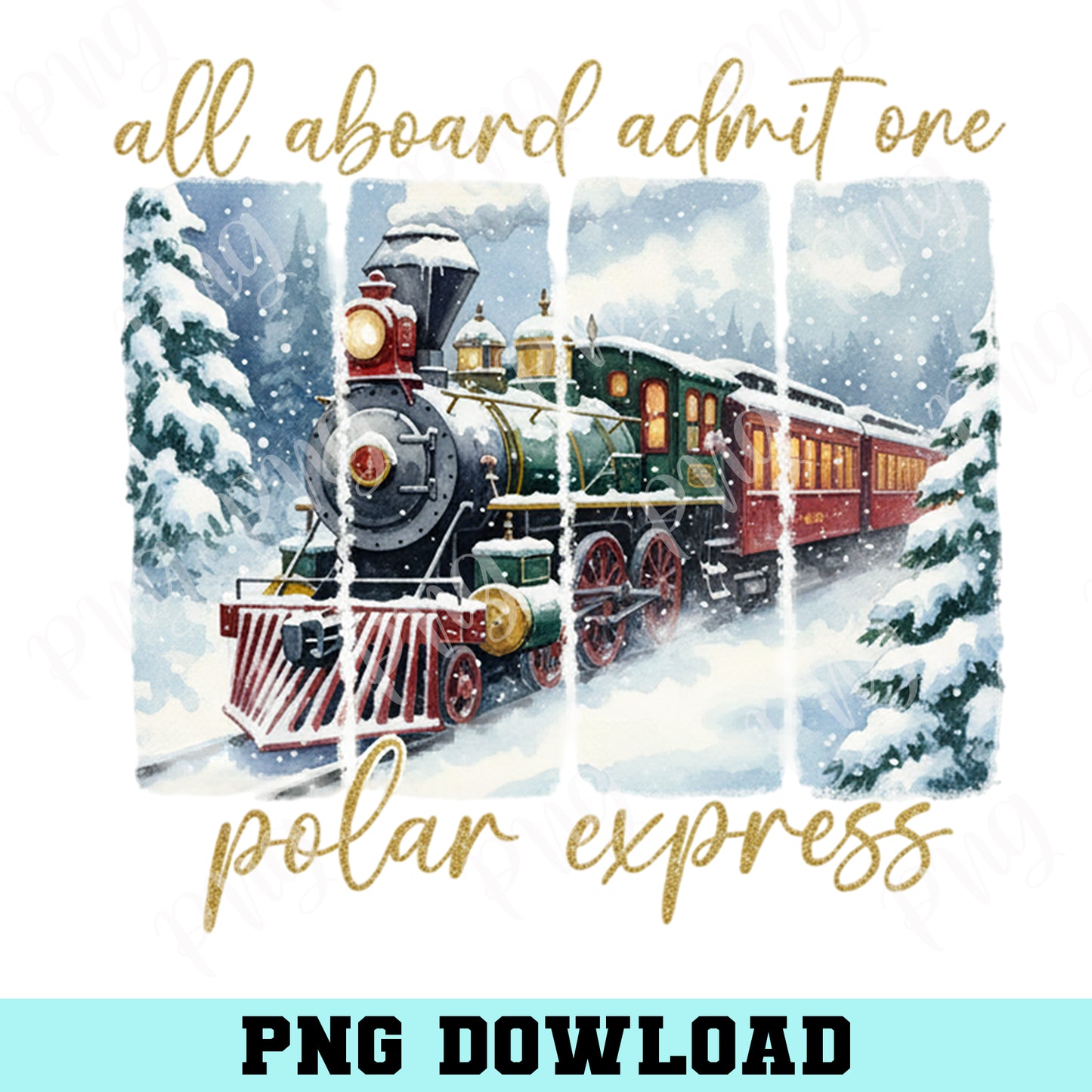 Polar Express PNG Digital Download, Funny Christmas PNG, Polar Express Christmas Png