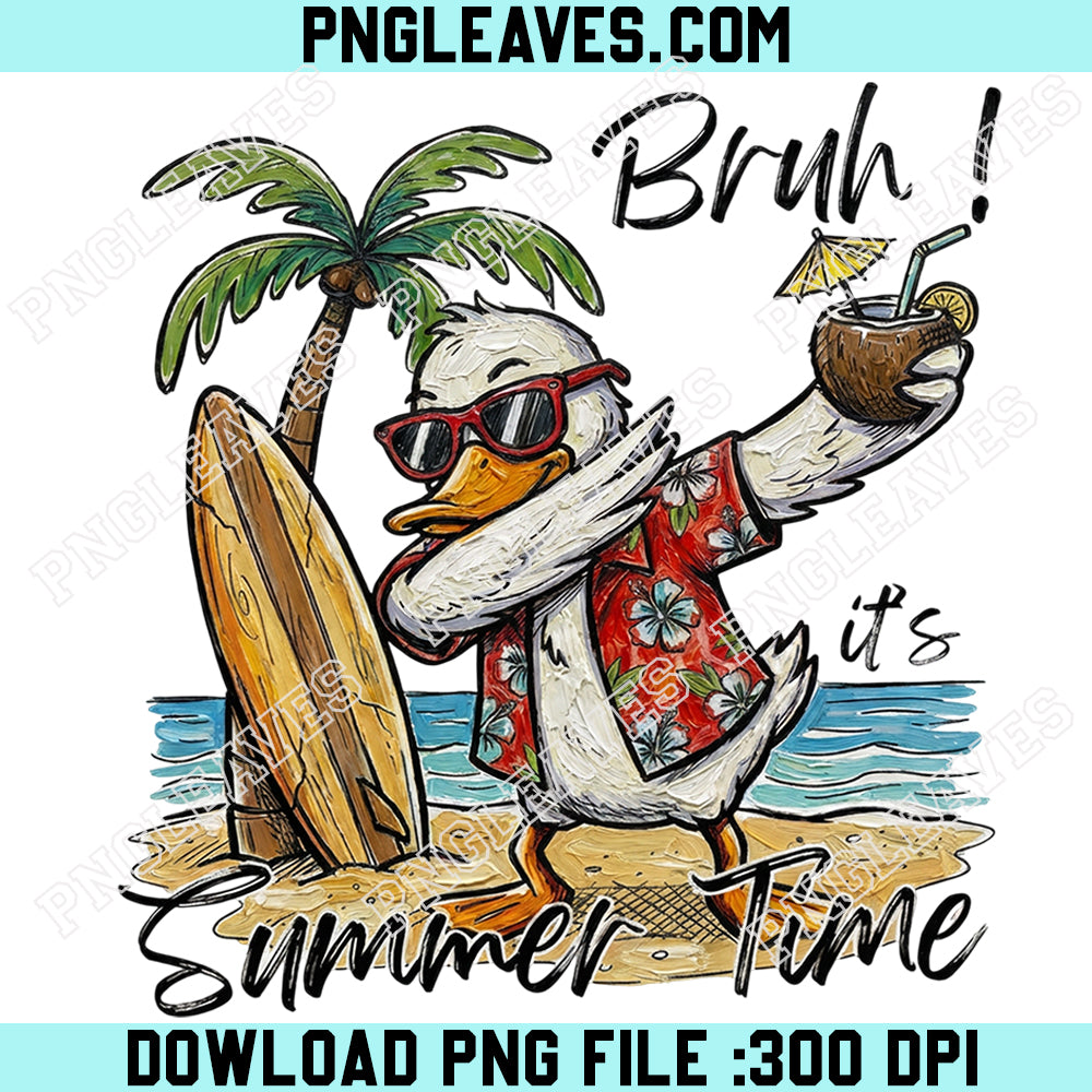 Goose Dabbing Preppy Summer Vibes Png, Kids Summer Design Png, Cute Summer Png