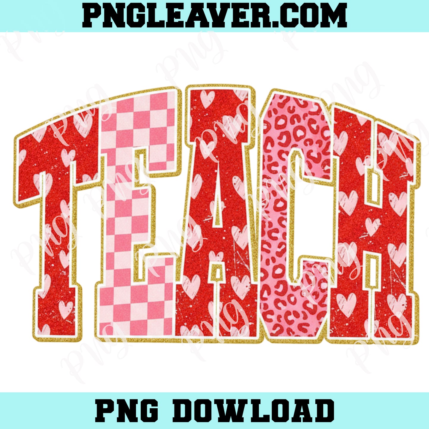Varsity School Valentine Png, Preppy Teacher Valentine Glitter Png, Loved Teacher Valentine Png, Checkered Heart Valentine Teacher Png