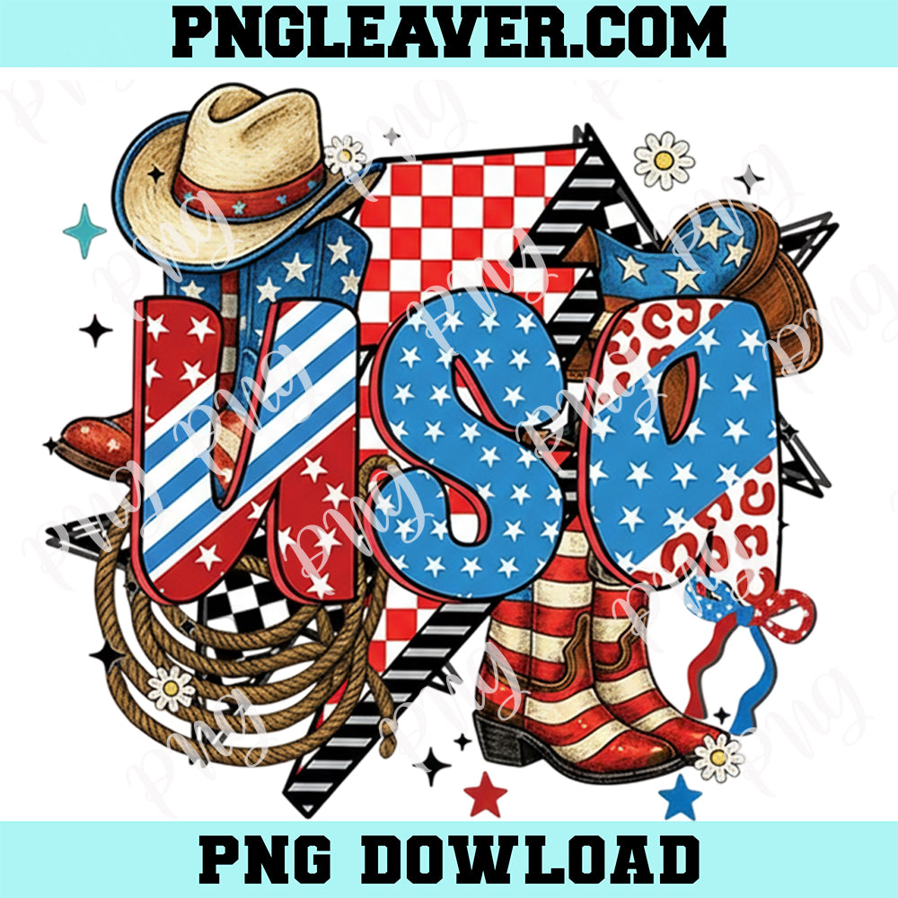 Retro Cowgirl Western USA Png, 4th Of July Png, America Png, Patriotic Cherry Png
