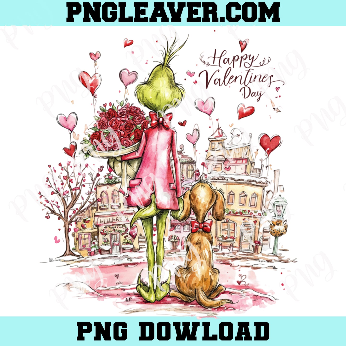 Retro Valentine Mean Guy Png, Grinch Be Mine Png, Brushstroke Valentine Png, Xoxo Cupid Grinch Png