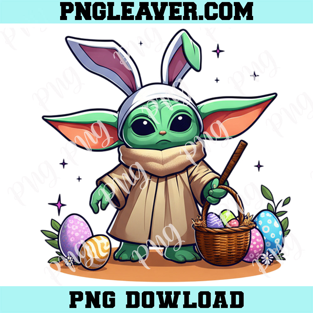 Baby Yoad Easter Png, Baby Yoda Star Wars Character Easter Png