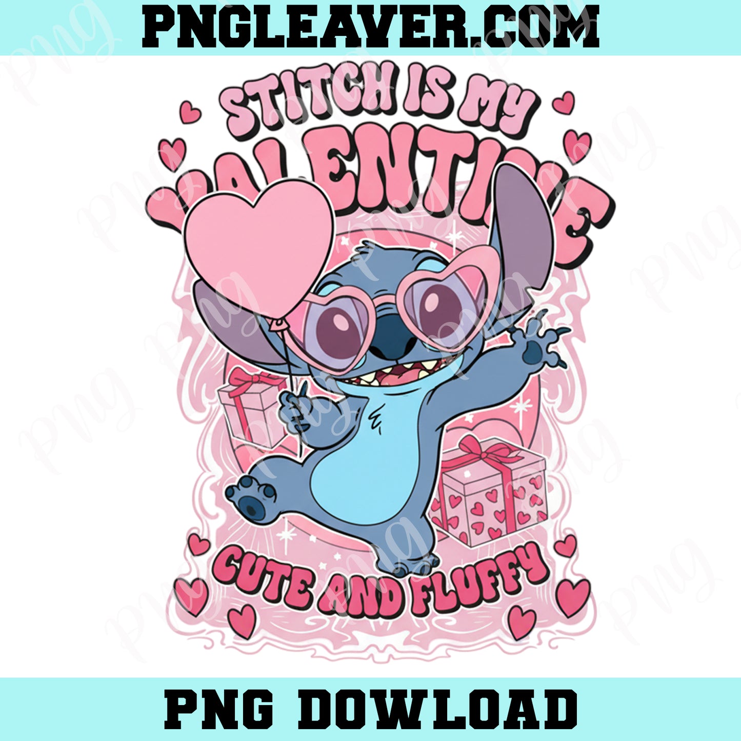 Stitch Cute Is My Valentine Png, Stitch Valentine Heart Png, Cute Stitch Love Png