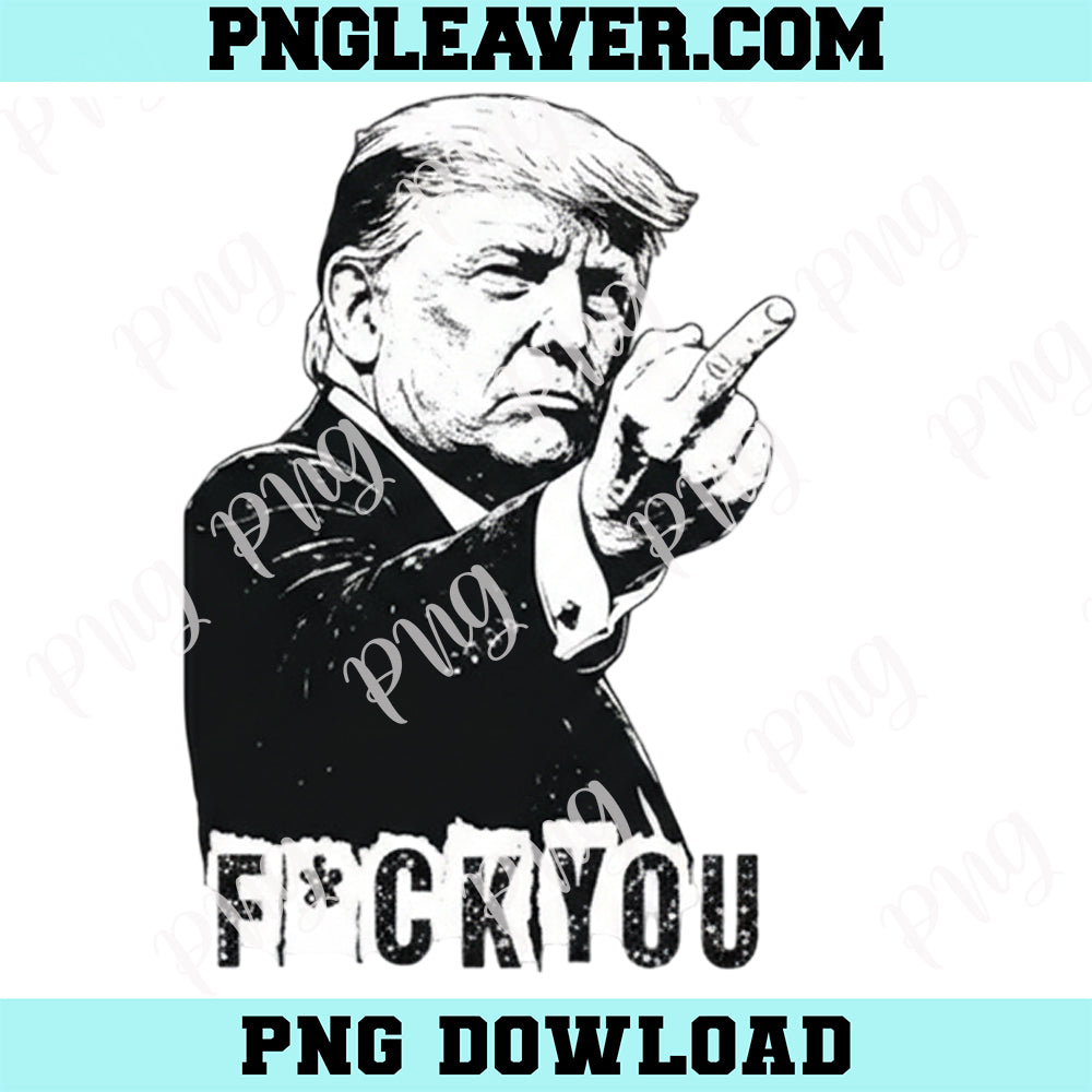 Trump Middle Finger Meme Funny Png, Trump Flipping The Birds Png