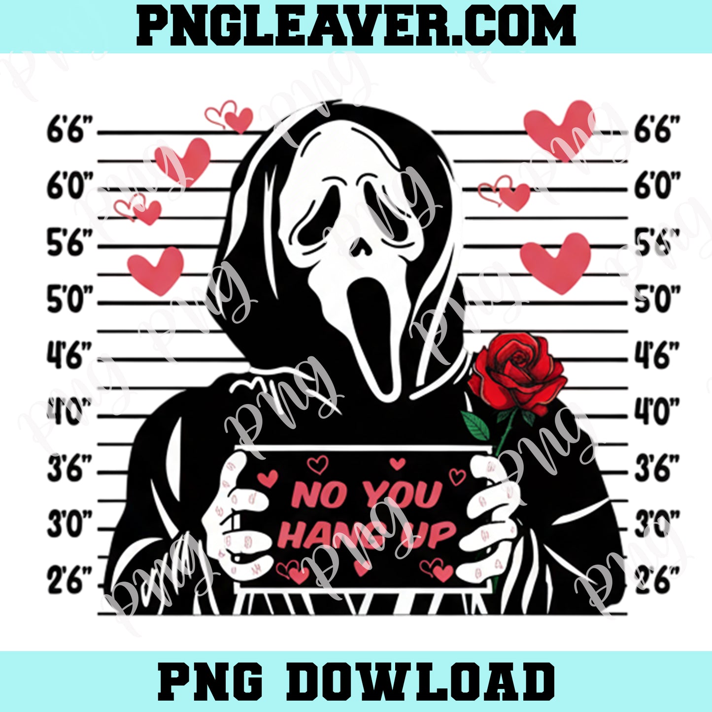 Ghostface Love Png, Valentine's Horror Character Png, Ghostface Be Mine Png, Ghostface Scary Png