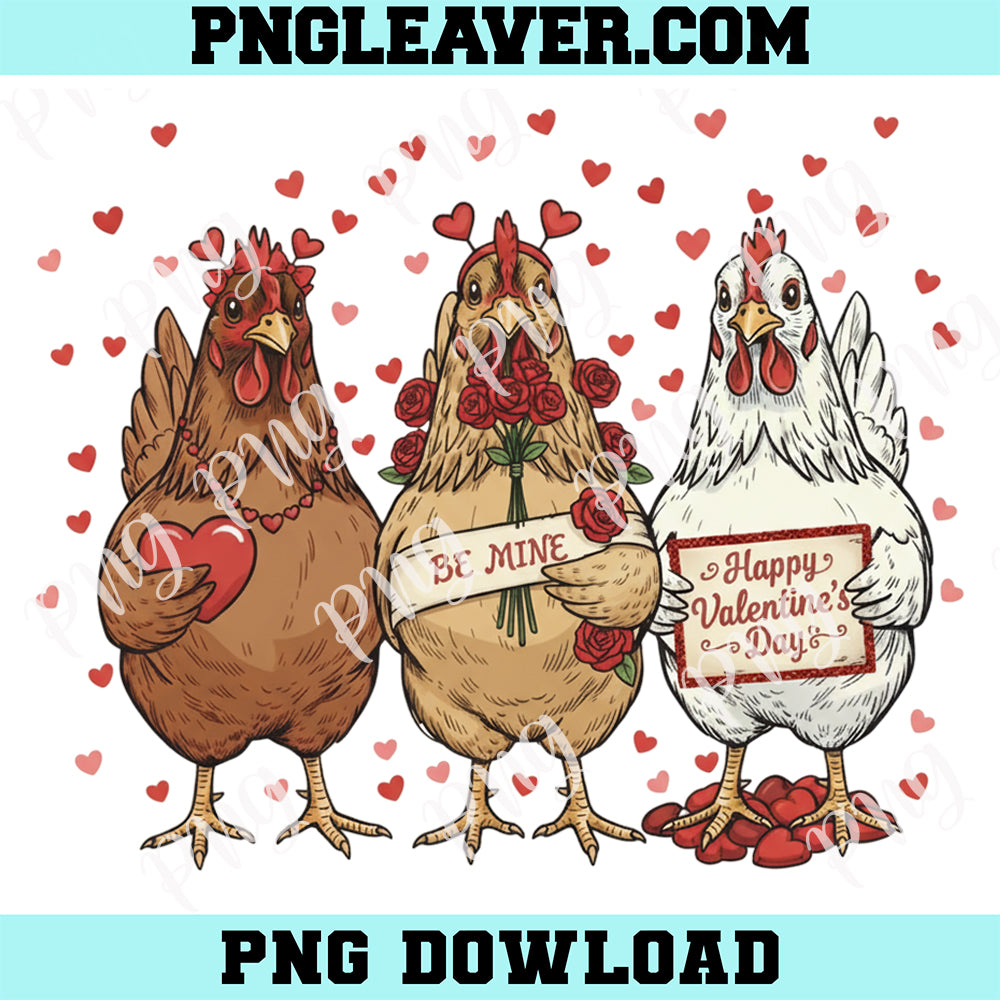 Valentines Day Be Mine Chicken Valentine PNG, Howdy Chicken Western Png