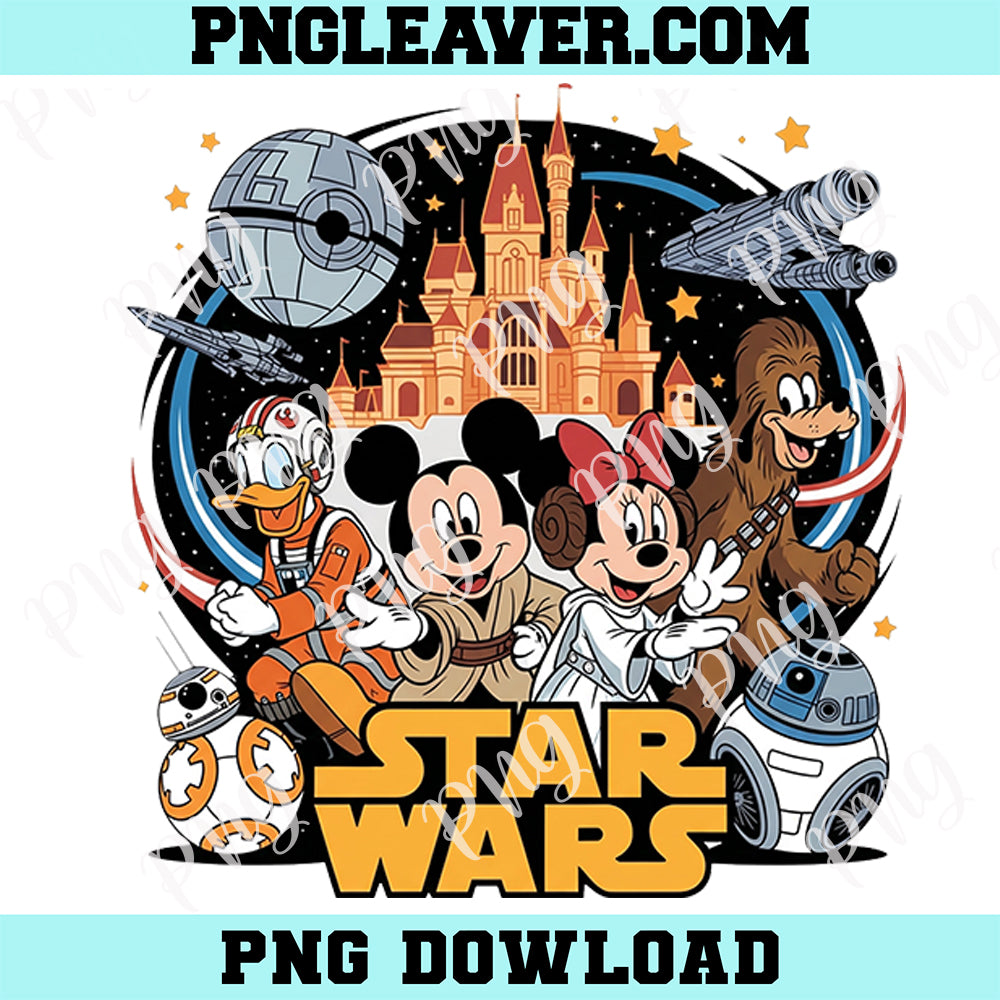 Vintage Disney Star Wars Png, Star Wars Family Png, Disney World