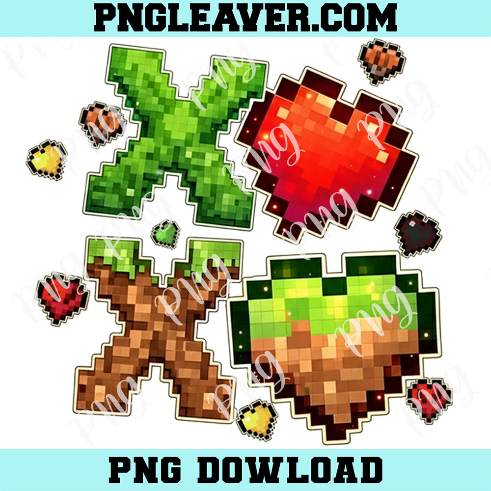 XOXO Minecraft Trial Png, Be Mine Minecraft Trial Png, Valentines Day Minecraft Trial Png