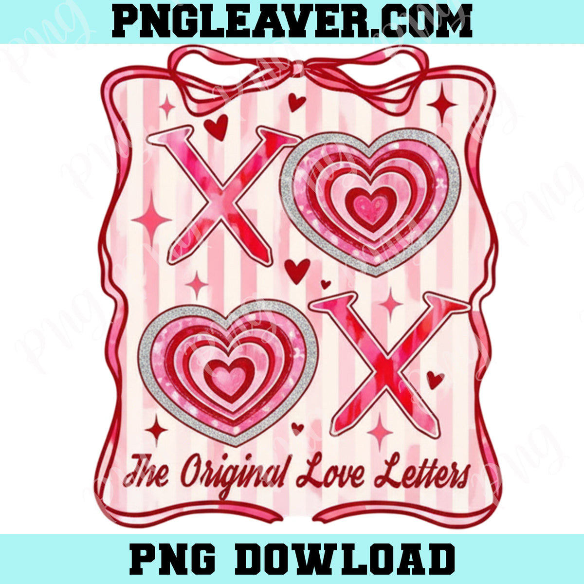 Xoxo The Original Love Letters PNG, Christian Valentines PNG, Coquette Valentine Brushstroke Png